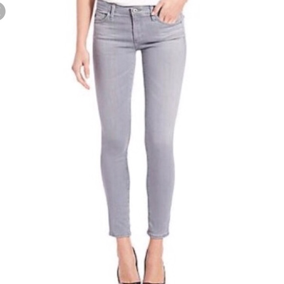 Ag Adriano Goldschmied Denim - AG The Stevie Slim Straight Gray Jeans